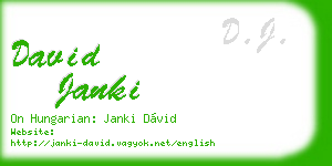 david janki business card